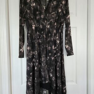 Simply Vera Vera Wang Black and Pink Long Sleeve Dress